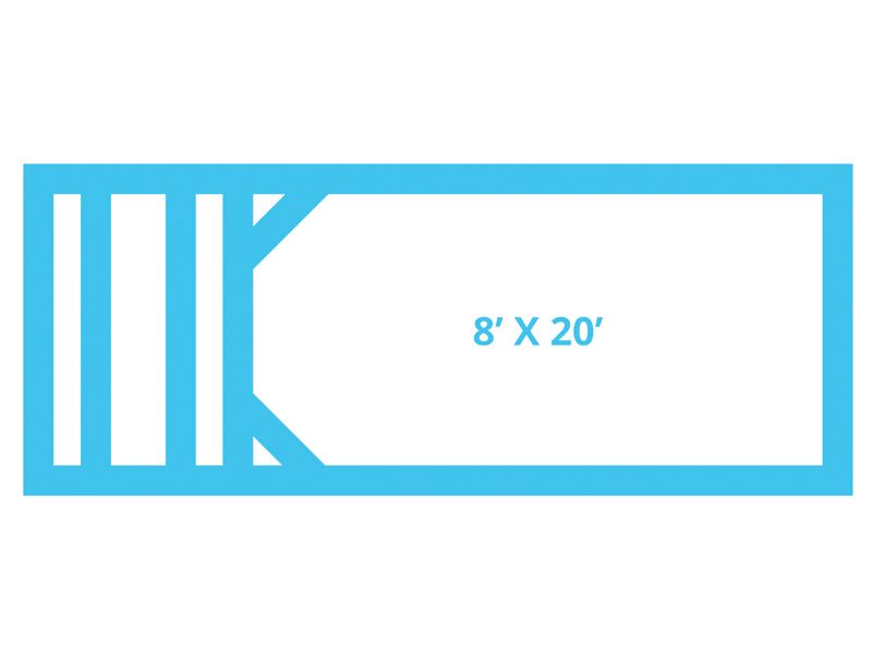 Oasis Grande plan, 8′ × 20′