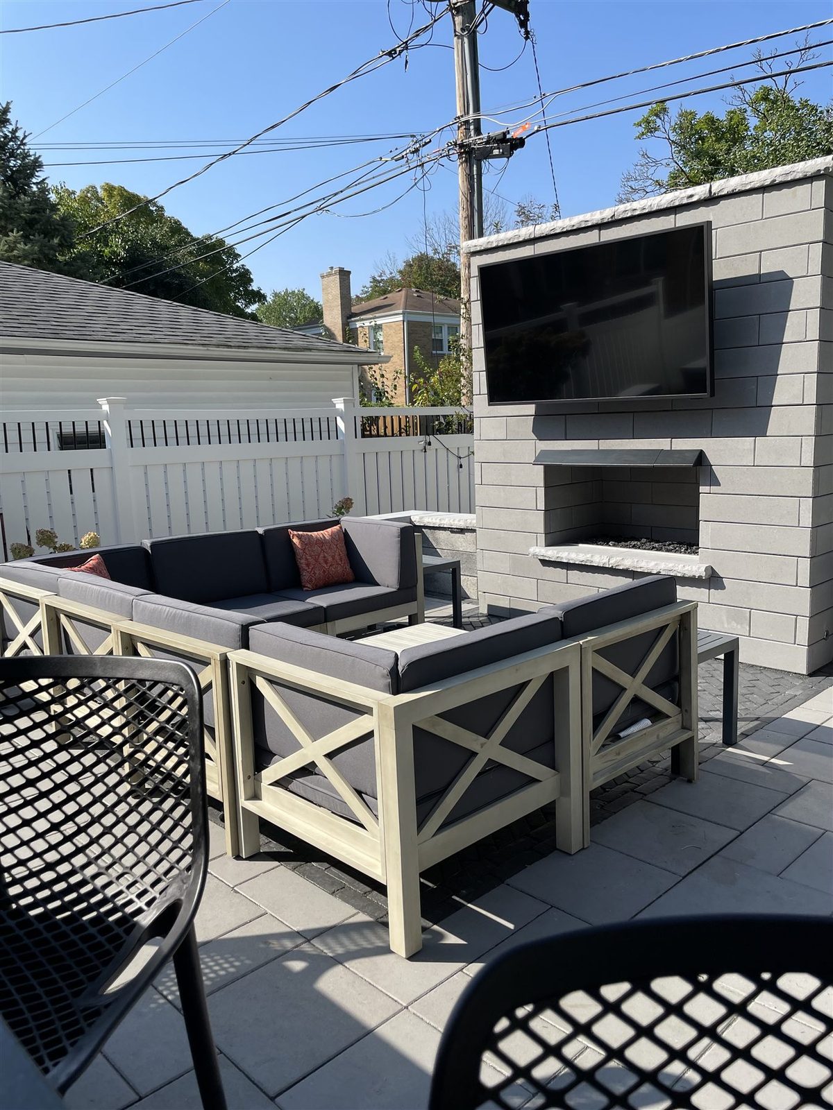 Outdoor fireplace project