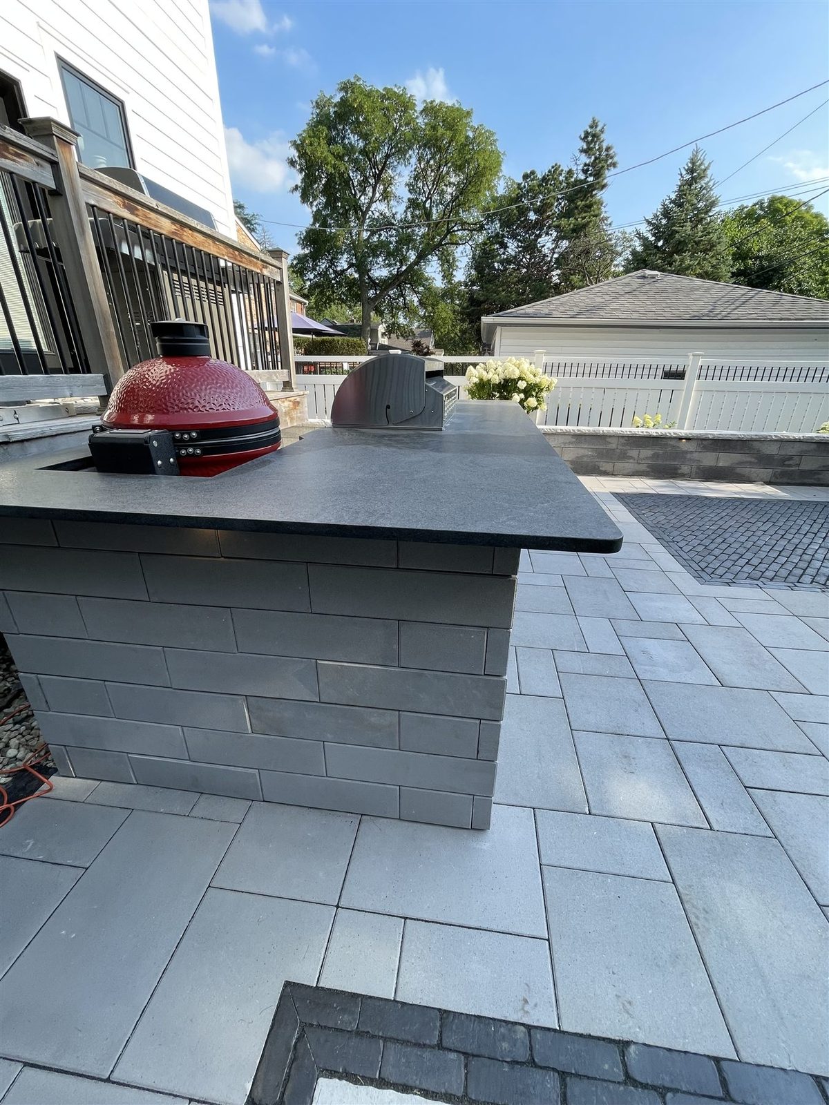 Outdoor kitchen and patio in La Grange