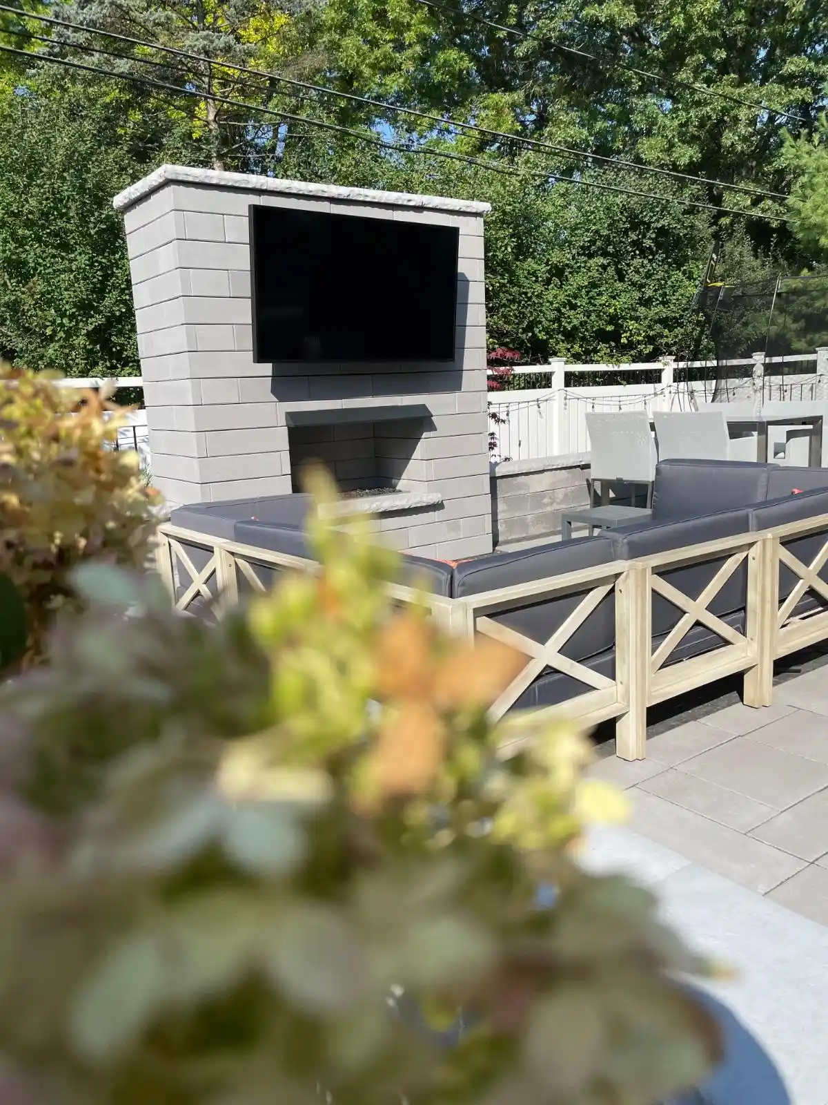Kensington Ave Project: Outdoor Kitchen, Fireplace, Paver Patio (photo 2 of 10)