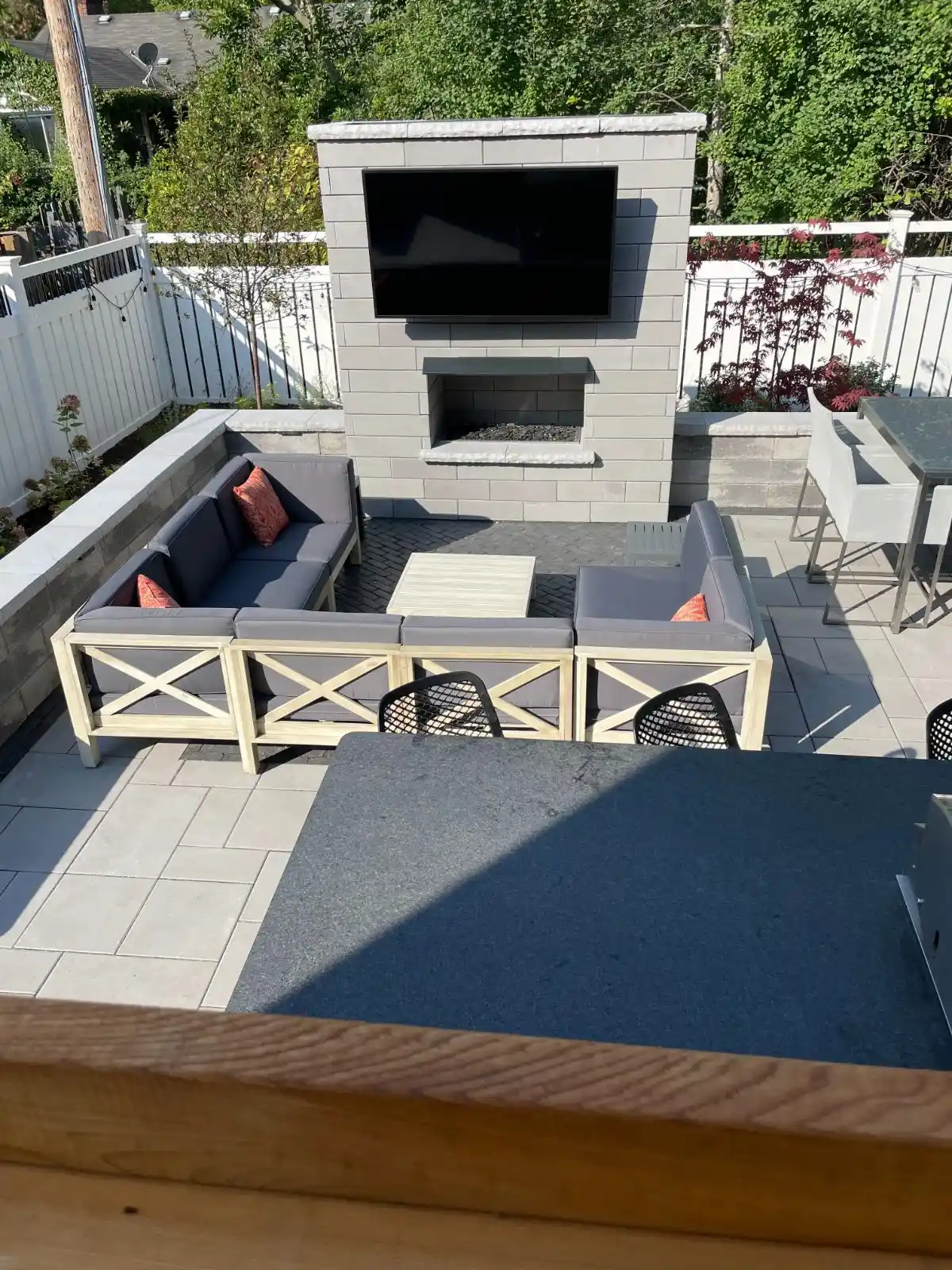 Kensington Ave Project: Outdoor Kitchen, Fireplace, Paver Patio (photo 5 of 10)