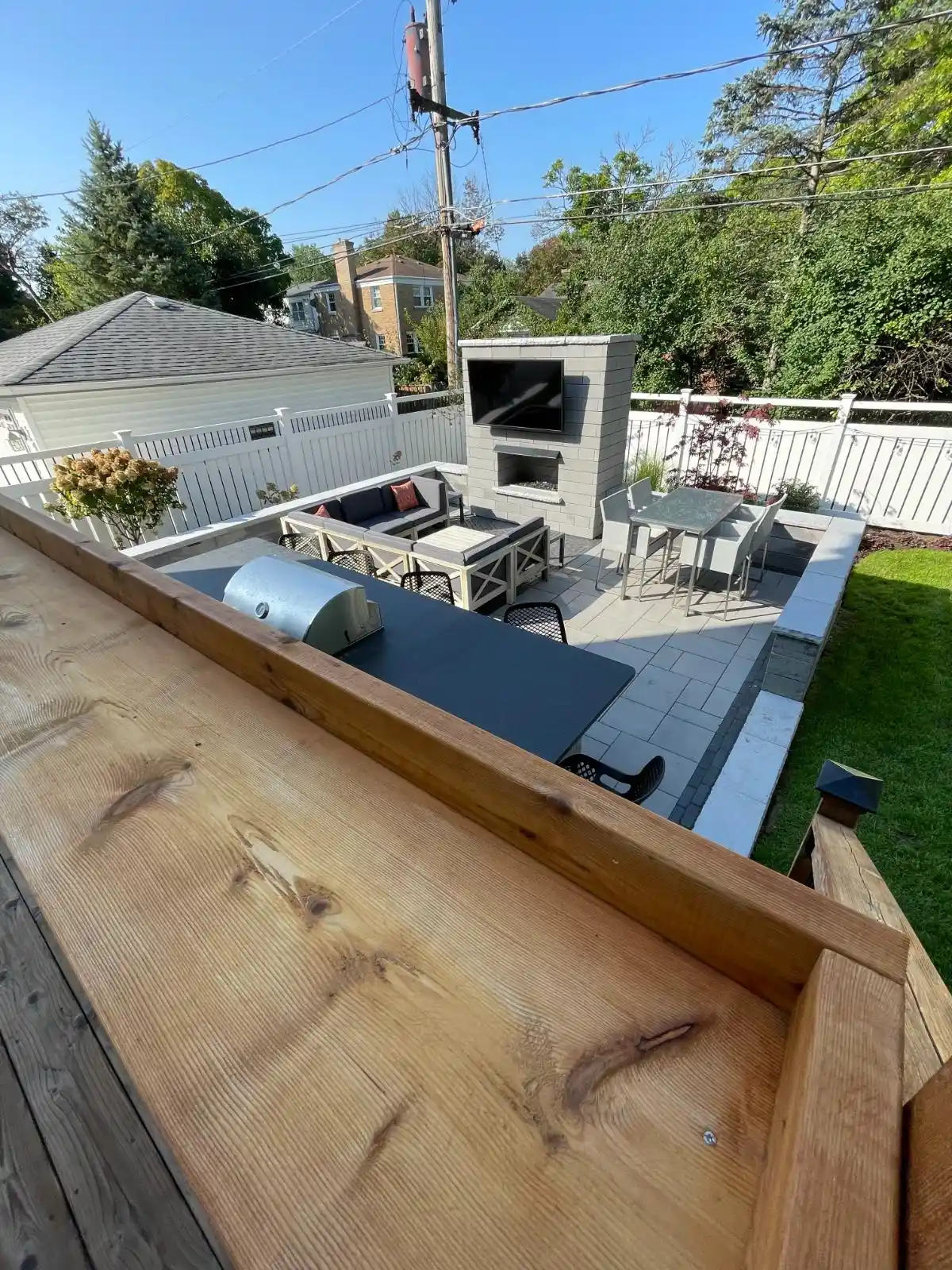 Kensington Ave Project: Outdoor Kitchen, Fireplace, Paver Patio (photo 7 of 10)